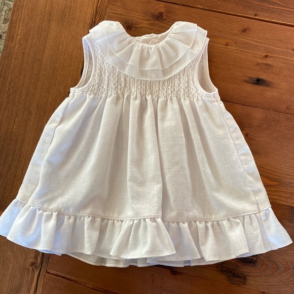 Peaches & Cream 2pc Vintage Baby Dress white washable size 18-24months EUC - Picture 1 of 13